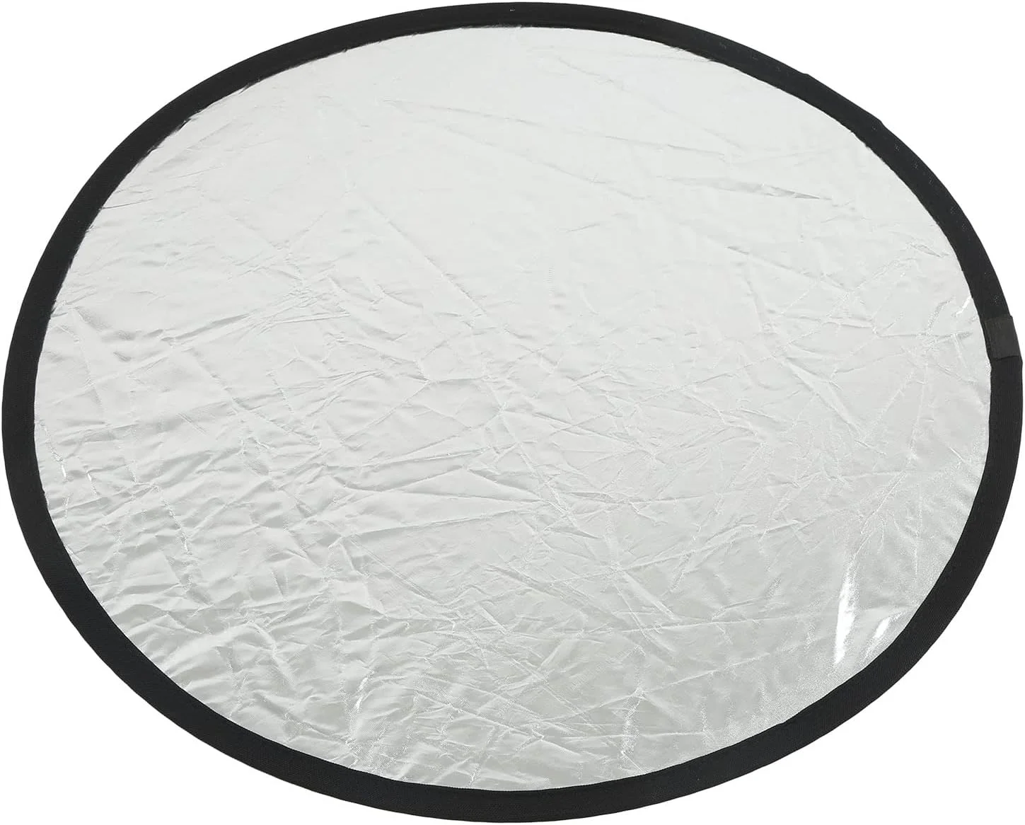 بازتابنده نور گرد کوچک نقره ای طلایی 2 در 1، صفحه پرکننده استودیوی عکاسی قابل حمل با نور نرم، برای نورپردازی زنده، عکاسی، با کیف نگهداری (110 سانتی متر)