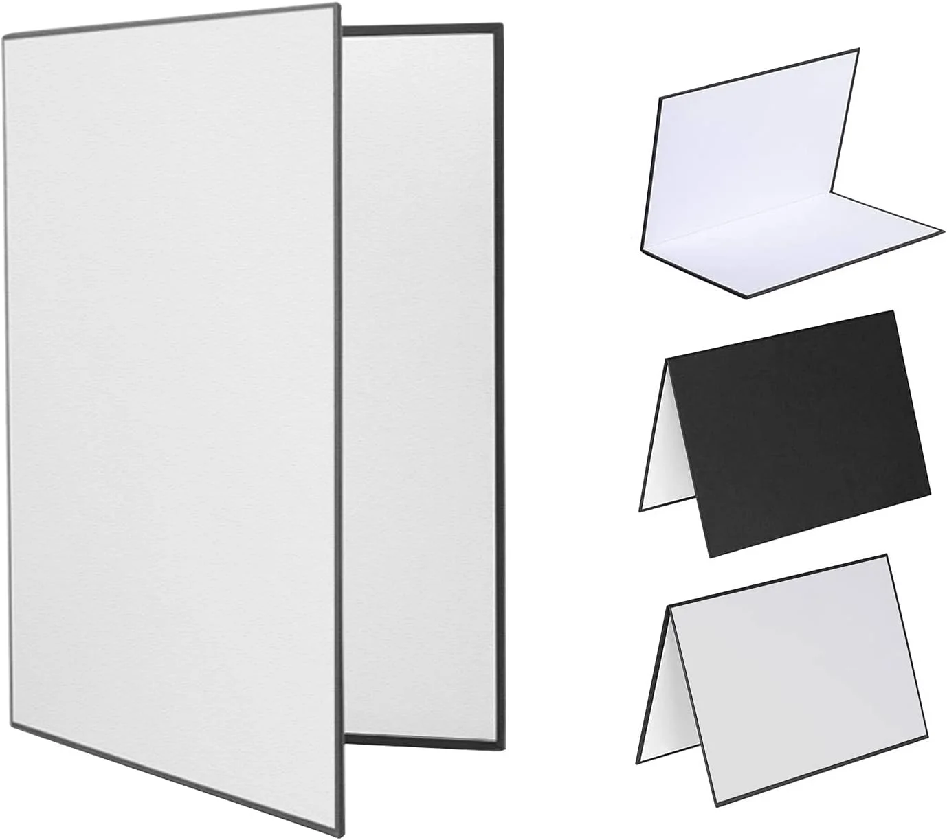 مقوای بازتابنده تاشو 3 در 1 برای عکاسی (سیاه + سفید + نقره ای) مناسب عکاسی از محصولات، غذا و طبیعت بی جان، سایز A4