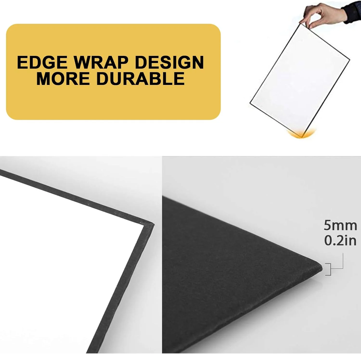 کارت مقوایی رفلکتور عکاسی 3 در 1 Wisfunlly، رفلکتور نور تاشو 12 × 8 اینچ برای عکاسی از طبیعت بی جان، محصول و غذا (مشکی، نقره ای و سفید)