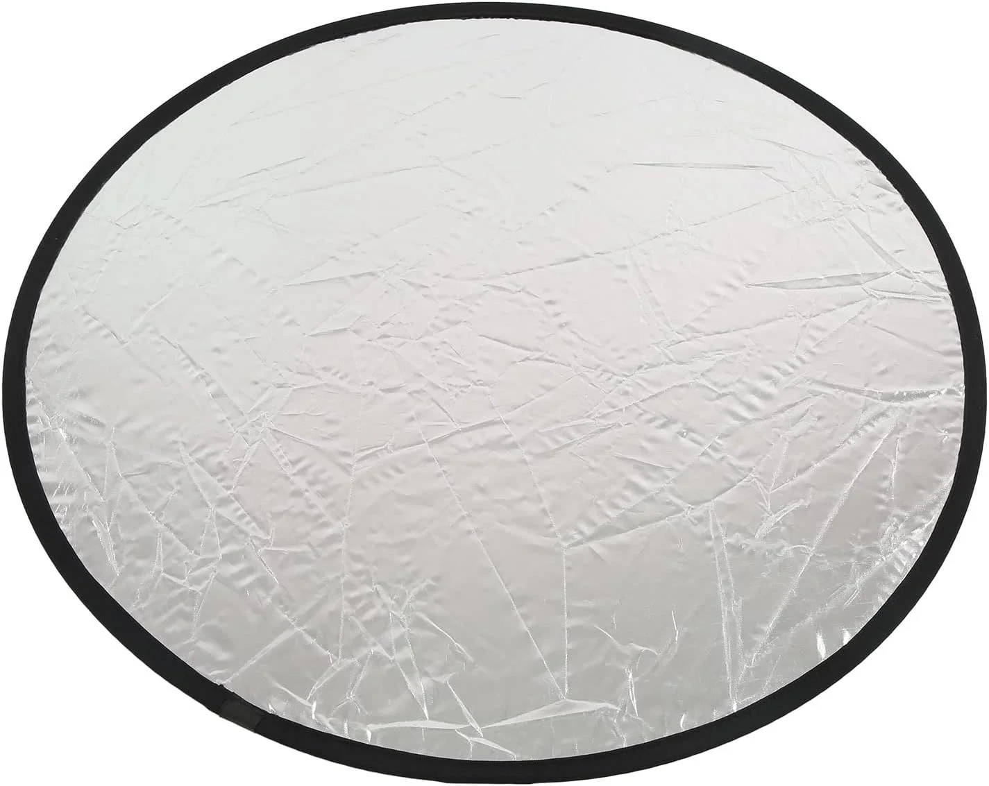 بازتابنده نور گرد کوچک نقره ای طلایی 2 در 1، صفحه پرکننده استودیوی عکاسی قابل حمل با نور نرم، برای نورپردازی زنده، عکاسی، با کیف نگهداری (110 سانتی متر)