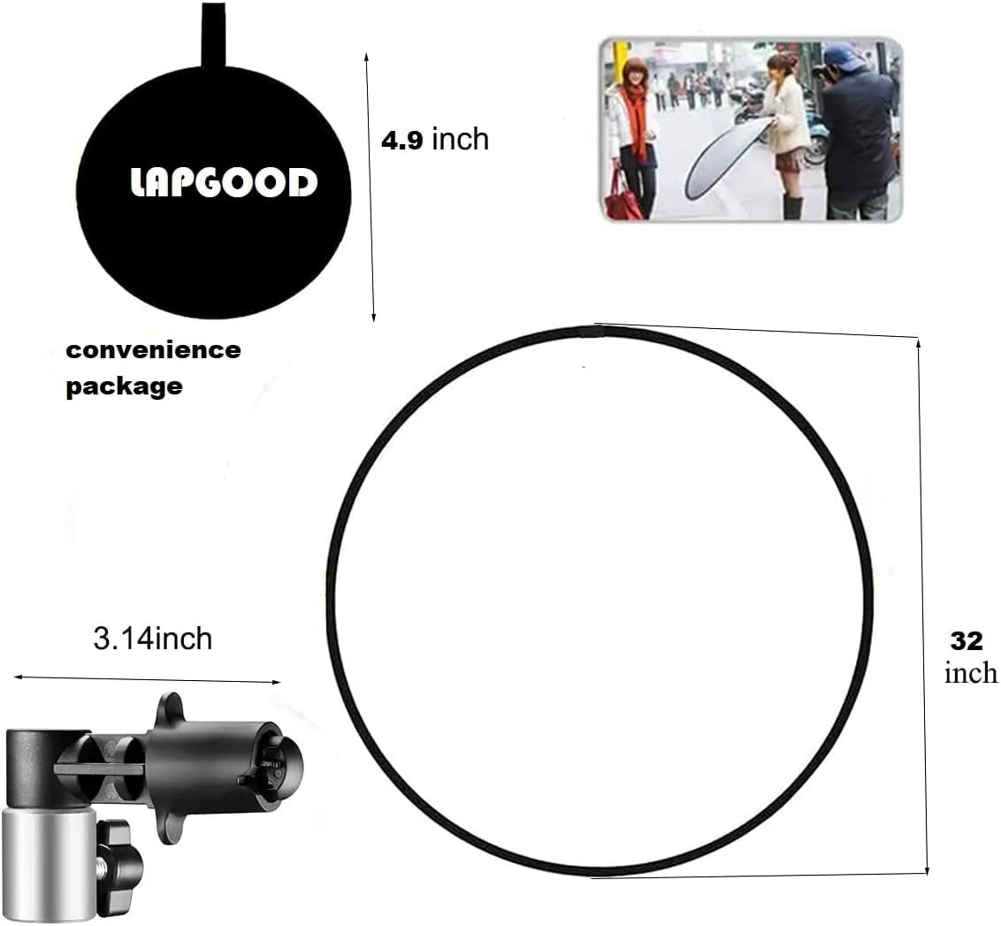 رفلکتور نور عکاسی 5 در 1 LAPGOOD سایز 32 اینچ / 80 سانتی متر تاشو با کیف حمل