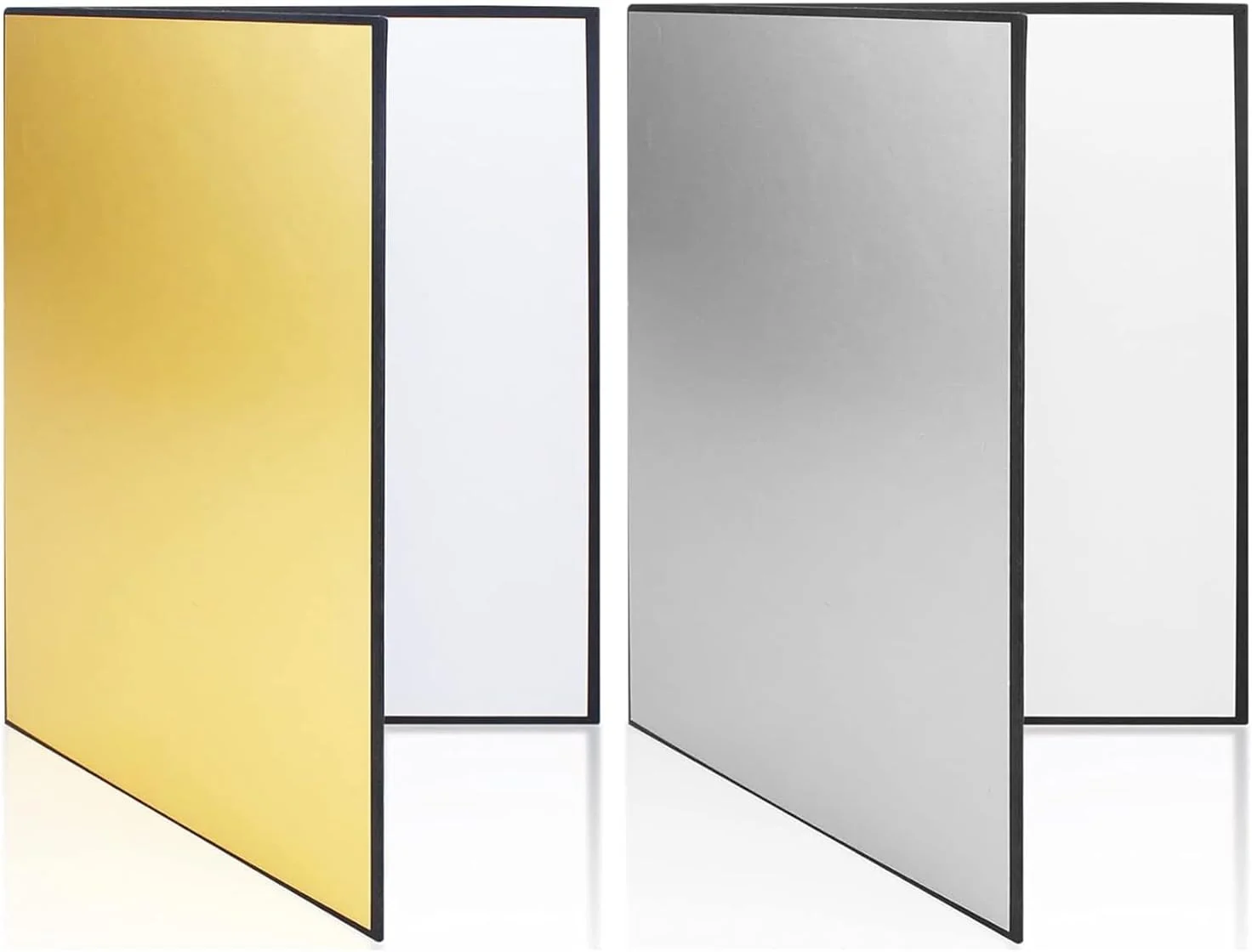 بازتابنده نور قابل حمل A4، بسته 2 عددی بازتابنده نور 3 در 1 عکاسی، تخته پخش کننده نور تاشو مقوایی برای نورپردازی ضبط ویدئو عکاسی محصول