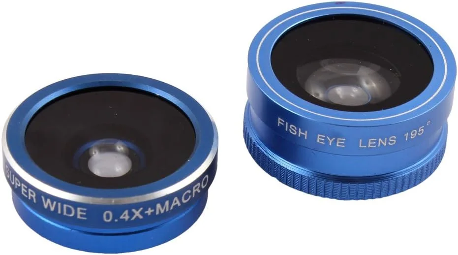 کیت لنز موبایل گیره ای 3 در 1 سوپر واید 0.4x ماکرو 195 درجه فیش آی - آبی کیت لنز موبایل گیره ای 3 در 1 سوپر واید 0.4x ماکرو 195 درجه فیش آی - آبی