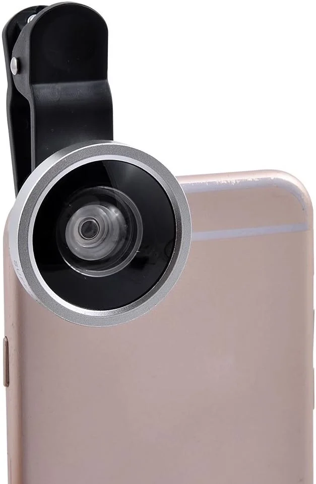 لنز زاویه دید فوق العاده عریض 0.4X HD با گیره یونیورسال، رنگ نقره ای، مناسب برای تلفن همراه