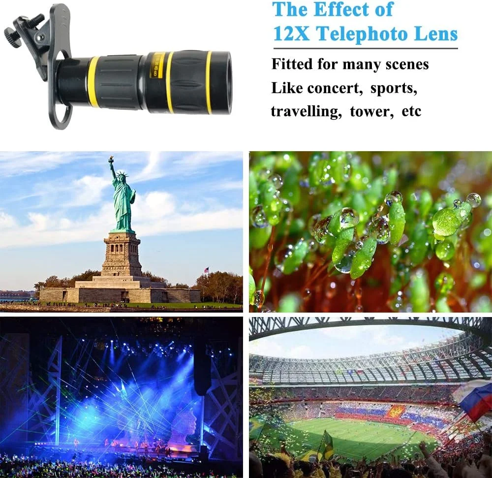 کیت لنز موبایل 6 در 1 سونیکا با تلسکوپ 18X، چشم ماهی، ماکرو، زاویه باز، کالیدوسکوپ، لنز CPL، سه پایه و شاتر برای آیفون X XS Max 8 7 6 پلاس سامسونگ اندروید کیت لنز موبایل 6 در 1 سونیکا با تلسکوپ 18X، چشم ماهی، ماکرو، زاویه باز، کالیدوسکوپ، لنز CPL، سه پایه و شاتر برای آیفون X XS Max 8 7 6 پلاس سامسونگ اندروید