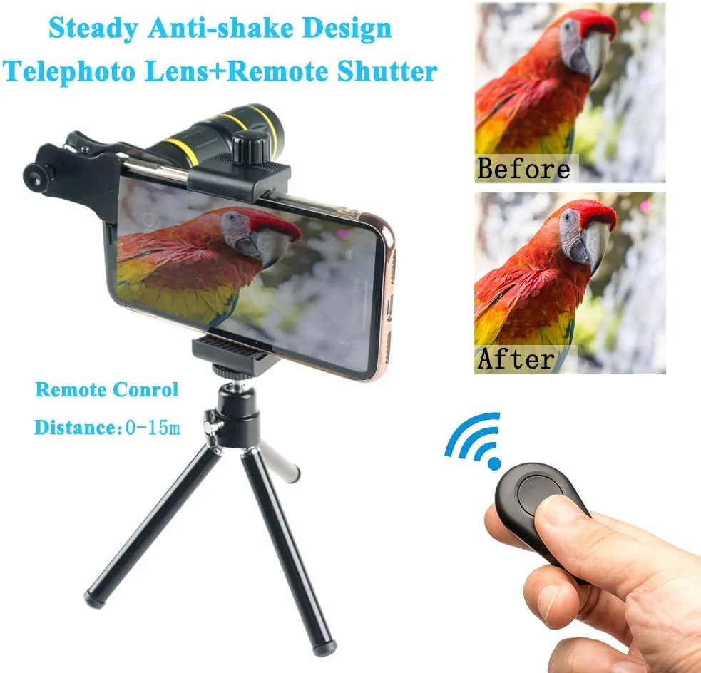 کیت لنز موبایل 6 در 1 سونیکا با تلسکوپ 18X، چشم ماهی، ماکرو، زاویه باز، کالیدوسکوپ، لنز CPL، سه پایه و شاتر برای آیفون X XS Max 8 7 6 پلاس سامسونگ اندروید کیت لنز موبایل 6 در 1 سونیکا با تلسکوپ 18X، چشم ماهی، ماکرو، زاویه باز، کالیدوسکوپ، لنز CPL، سه پایه و شاتر برای آیفون X XS Max 8 7 6 پلاس سامسونگ اندروید