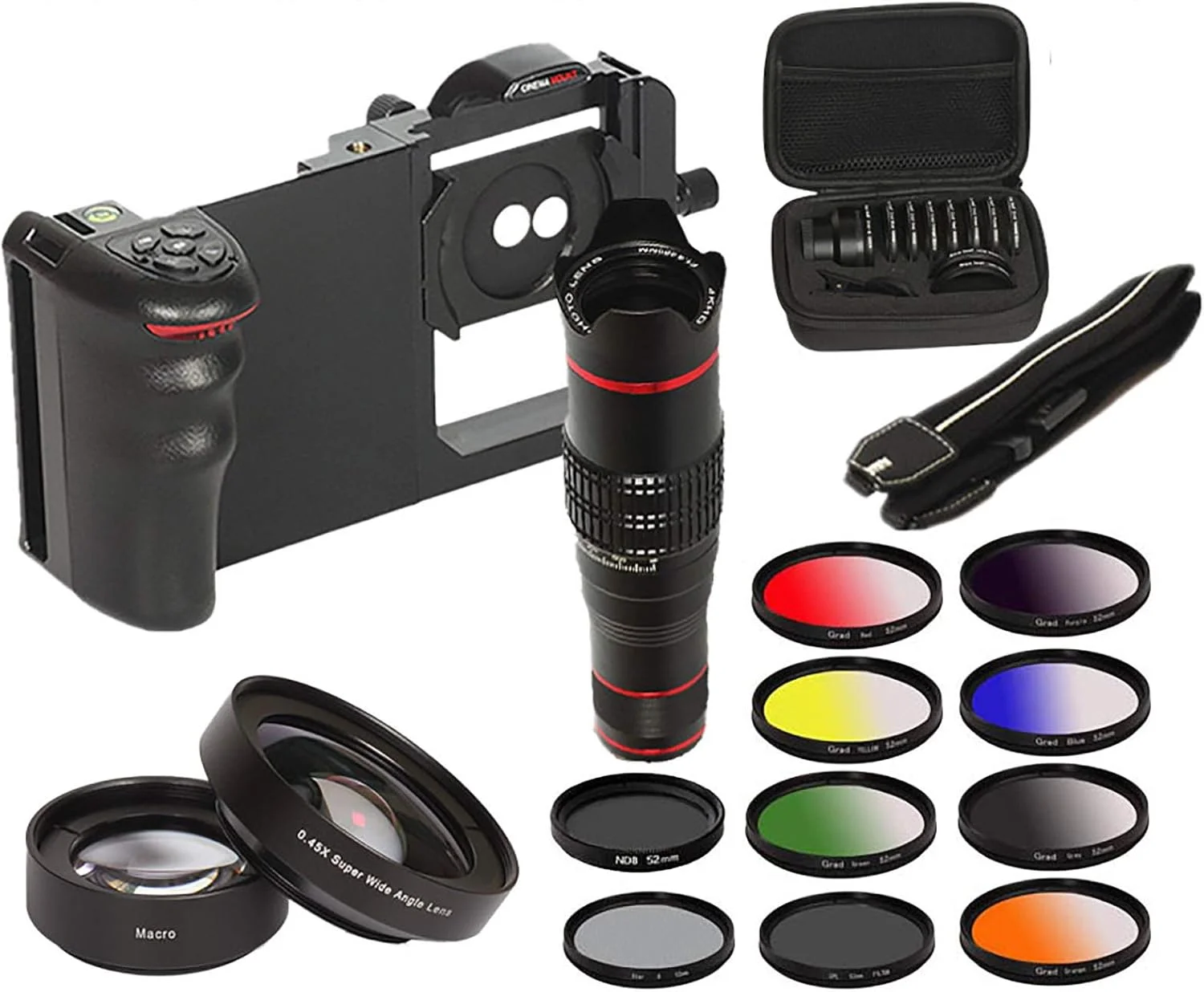 ست لنز تلفن هوشمند، شامل لنز چشم ماهی، کیفیت تصویر بالا، اعوجاج و قابلیت دید در تاریکی مادون قرمز ست لنز تلفن هوشمند، شامل لنز چشم ماهی، کیفیت تصویر بالا، اعوجاج و قابلیت دید در تاریکی مادون قرمز