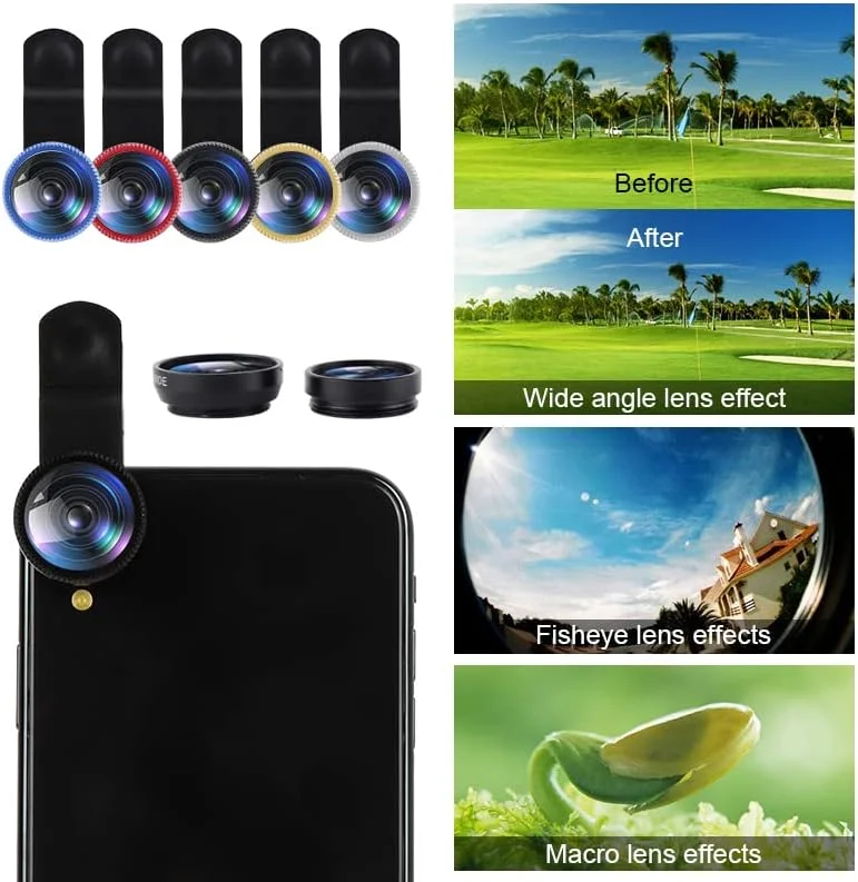 لنز چشم ماهی سه در یک SKEIDO، لنزهای ماکرو چشم ماهی زوم زاویه باز 0.67X، کیت دوربین با لنز گیره ای روی گوشی برای تلفن هوشمند (قرمز) لنز چشم ماهی سه در یک SKEIDO، لنزهای ماکرو چشم ماهی زوم زاویه باز 0.67X، کیت دوربین با لنز گیره ای روی گوشی برای تلفن هوشمند (قرمز)