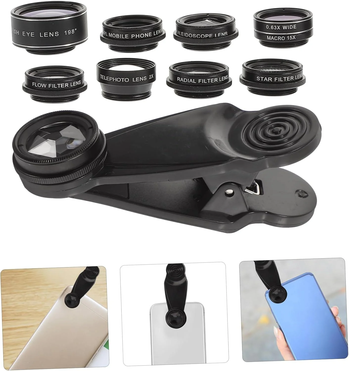 مجموعه لنز تلفن 10 در 1 TEHAUX، لنز زاویه باز، لنز چشم ماهی، بدنه آلیاژ آلومینیوم-منیزیم، دوربین جهانی مجموعه لنز تلفن 10 در 1 TEHAUX، لنز زاویه باز، لنز چشم ماهی، بدنه آلیاژ آلومینیوم-منیزیم، دوربین جهانی