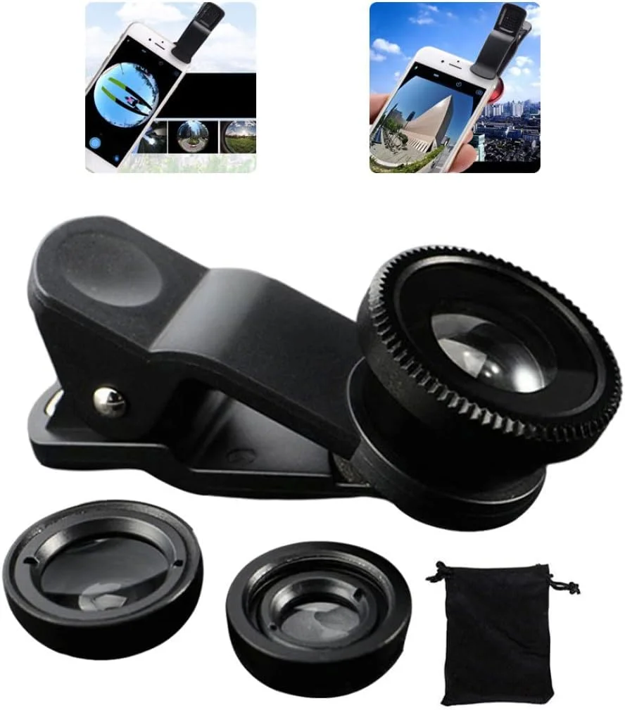لنز زوم تلسکوپی، لنز چشم ماهی تلفن 3 در 1 لنزهای ماکرو چشم ماهی زاویه باز گیره ای لنز جهانی مشکی لنز زوم تلسکوپی، لنز چشم ماهی تلفن 3 در 1 لنزهای ماکرو چشم ماهی زاویه باز گیره ای لنز جهانی مشکی