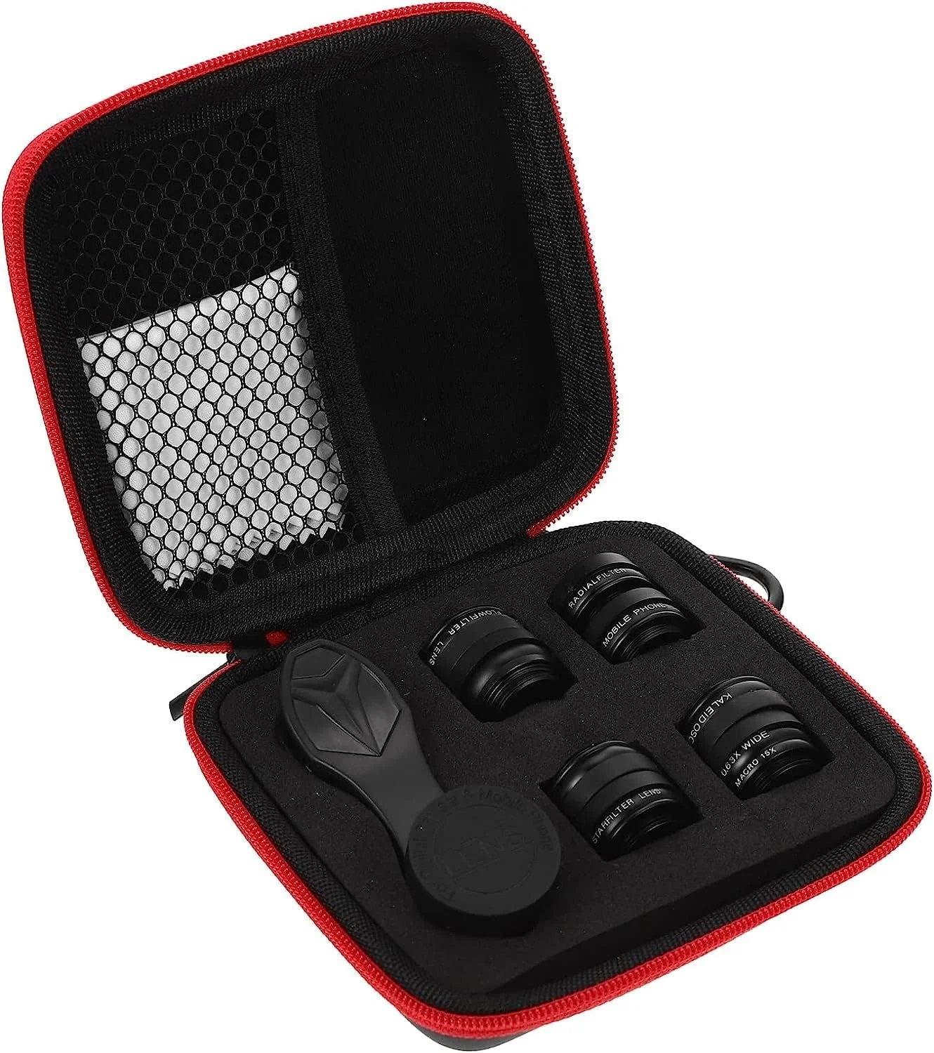 یک مجموعه لنز تله فوتو، لنز ماکرو تلفن با جلوه ویژه، طراحی گیره ای، لنز دوربین چشم ماهی