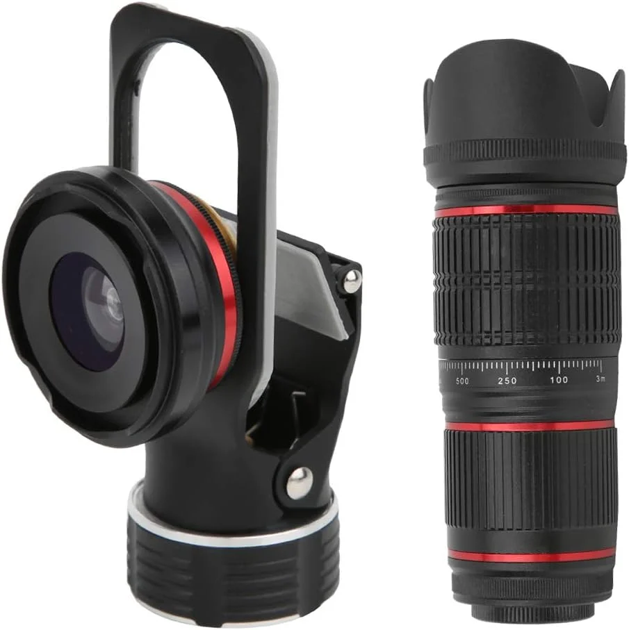 لنز موبایل 5 در 1 TEmkin شامل لنز تله فوتو 12.8X، لنز واید، لنز فیش آی و لنز ماکرو، مناسب برای تماشا بازی، مناظر، کنسرت و فیلمبرداری لنز موبایل 5 در 1 TEmkin شامل لنز تله فوتو 12.8X، لنز واید، لنز فیش آی و لنز ماکرو، مناسب برای تماشا بازی، مناظر، کنسرت و فیلمبرداری