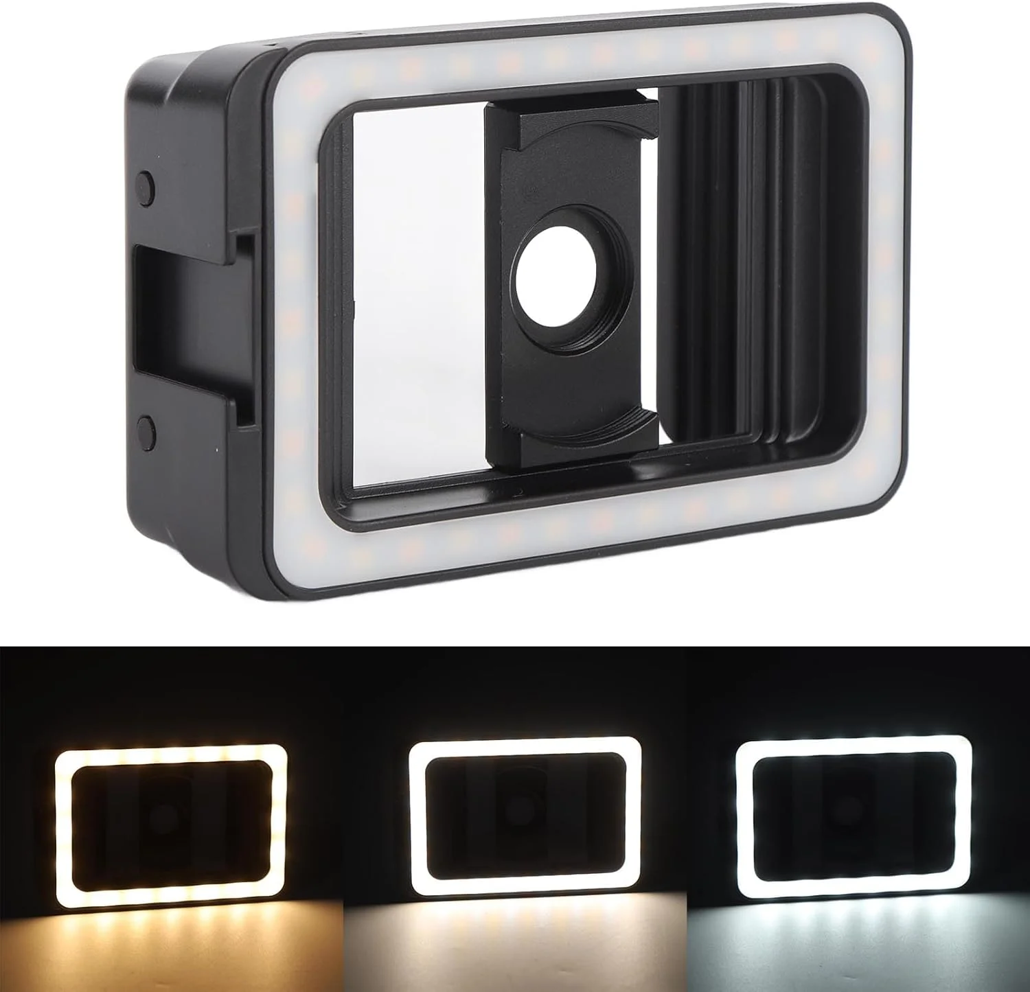 آداپتور لنز با رزوه 17 میلی‌متر + 37 میلی‌متر با نور پرکننده LED، آداپتور فیلتر لنز تلفن با رابط رزوه 1/4، مانت کفشک سرد، اتصالات لنز برای تلفن اندروید و آی‌اواس