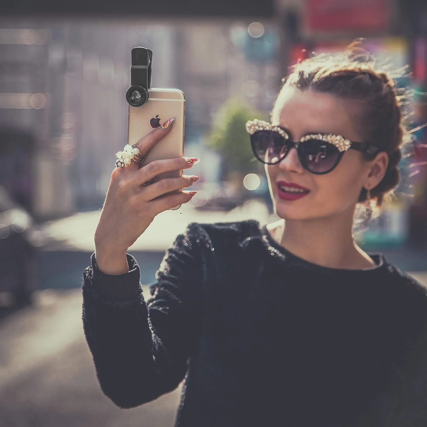 ست لنز 3 در 1 Thumbs Up شامل لنزهای واید انگل/ماکرو/چشم ماهی، مشکی ست لنز 3 در 1 Thumbs Up شامل لنزهای واید انگل/ماکرو/چشم ماهی، مشکی