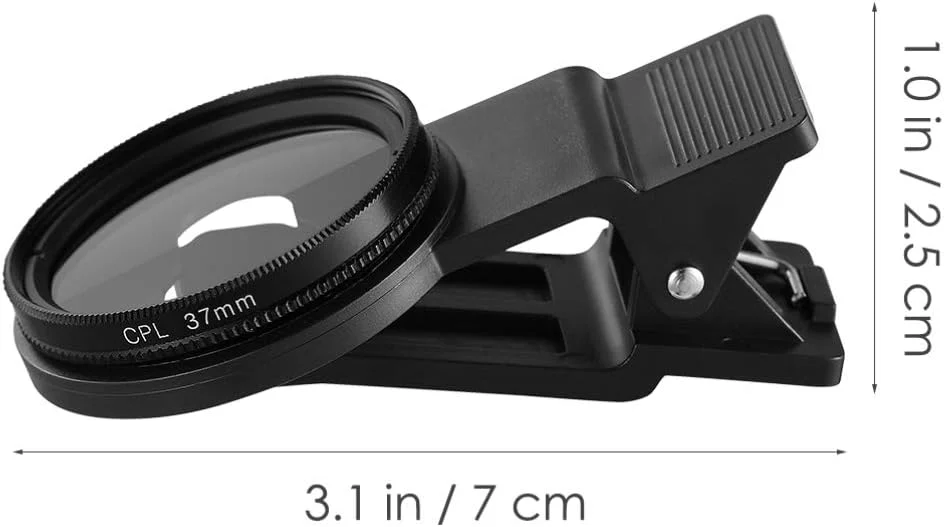 لنز دوربین گوشی UKCOCO - لنز فیلتر CPL گیره ای فوق العاده نازک جهانی فیلتر پلاریزه CPL 37 میلی متری با گوشی های هوشمند اندروید سازگار است (مشکی) لنز دوربین گوشی UKCOCO - لنز فیلتر CPL گیره ای فوق العاده نازک جهانی فیلتر پلاریزه CPL 37 میلی متری با گوشی های هوشمند اندروید سازگار است (مشکی)