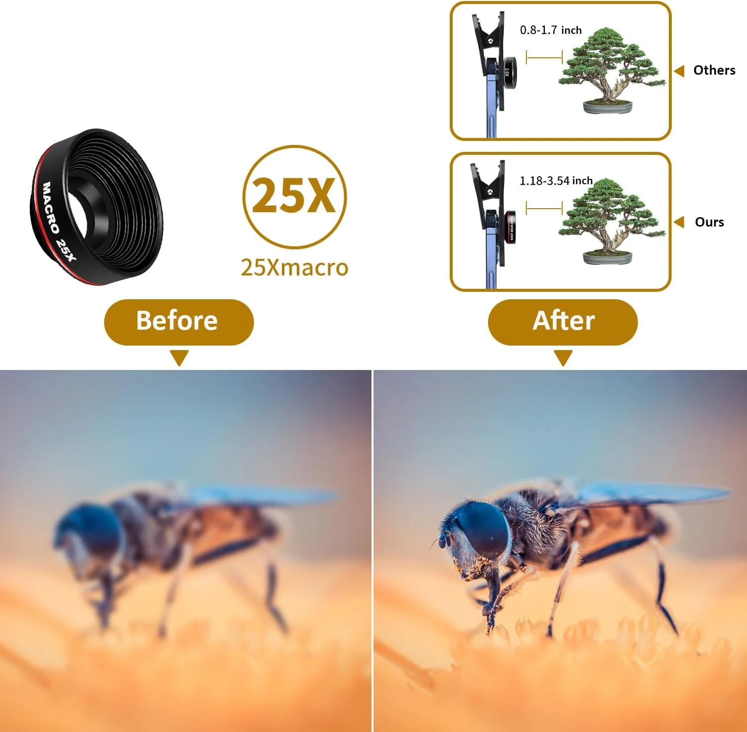 کیت لنز دوربین گوشی ULHYC 3 در 1، لنز چشم ماهی 235 درجه + لنز ماکرو 25X + لنز زاویه باز 0.62X برای تلفن هوشمند کیت لنز دوربین گوشی ULHYC 3 در 1، لنز چشم ماهی 235 درجه + لنز ماکرو 25X + لنز زاویه باز 0.62X برای تلفن هوشمند