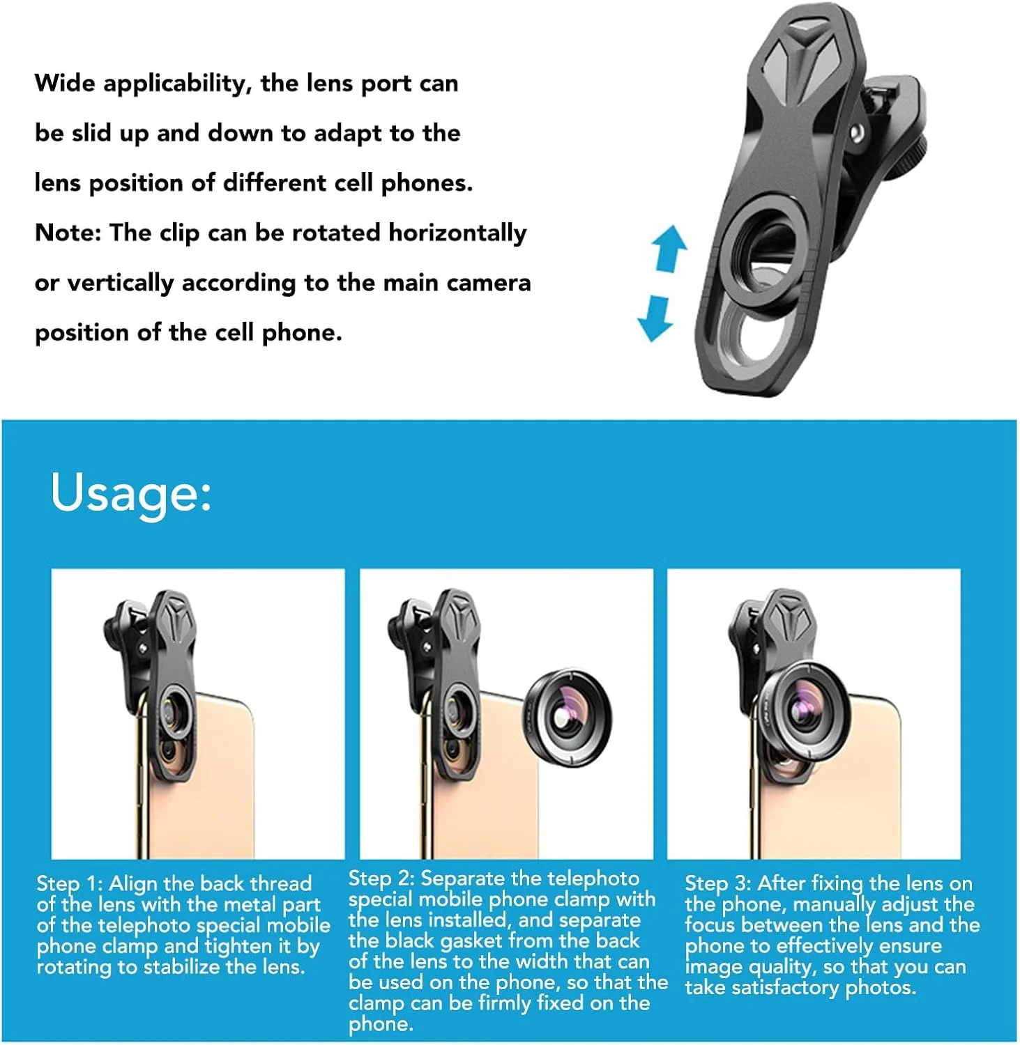 لنز زاویه باز فوق عریض برای تلفن، لنز دوربین تلفن با زاویه باز 170 درجه، کیت لنز کلیپسی دوربین برای عکاسی با تلفن هوشمند لنز زاویه باز فوق عریض برای تلفن، لنز دوربین تلفن با زاویه باز 170 درجه، کیت لنز کلیپسی دوربین برای عکاسی با تلفن هوشمند