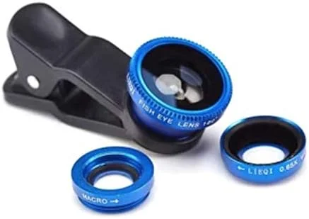 لنز کلیپسی یونیورسال 3 در 1 LIEQI LQ-011 (لنز واید 0.65x + لنز ماکرو + لنز چشم ماهی) برای موبایل/آیپد/لپ تاپ