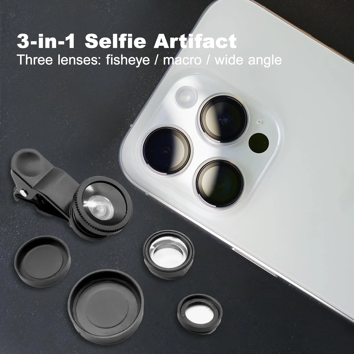یک مجموعه لنز ماکرو 3 در 1 برای تلفن