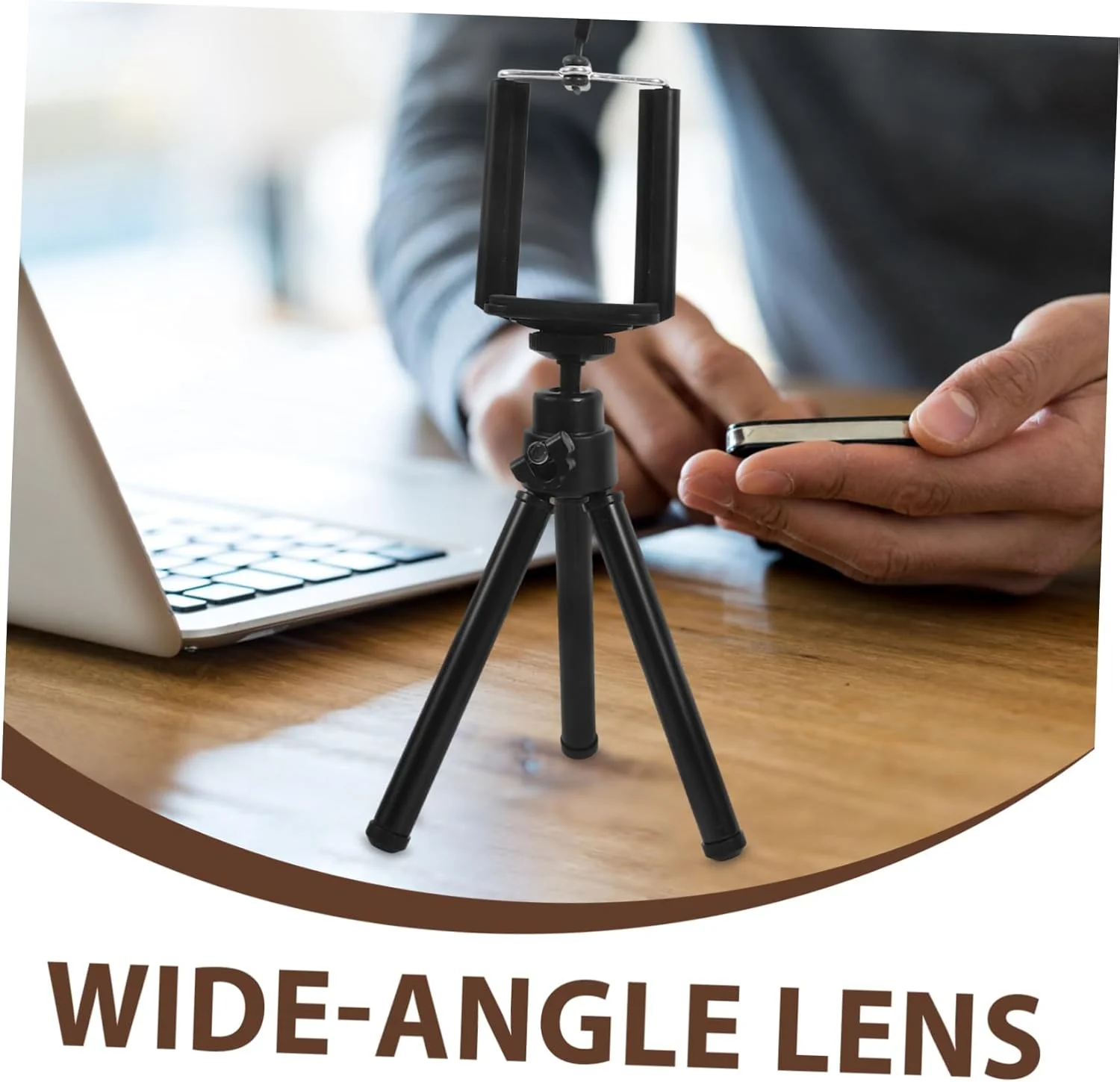 مجموعه لنز موبایل شامل لنز فیش آی، لنز واید، لنز تله فوتو به همراه سه پایه و مونوپاد