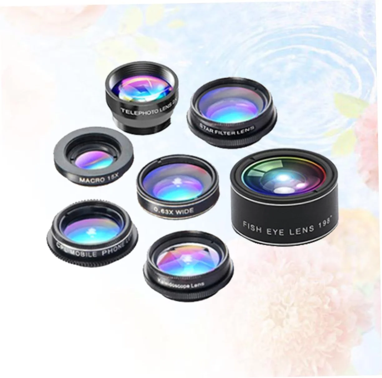 Veemoon 7 در 1 لنز دوربین گوشی موبایل لنز چشم ماهی فنجان برای آشپزخانه گوشی هوشمند 7 در 1 کیت لنز تلفن لنز تله فوتو گوشی هوشمند شوخی برای بزرگسالان لوازم جانبی بالش بسکتبال پر شده تلفن همراه