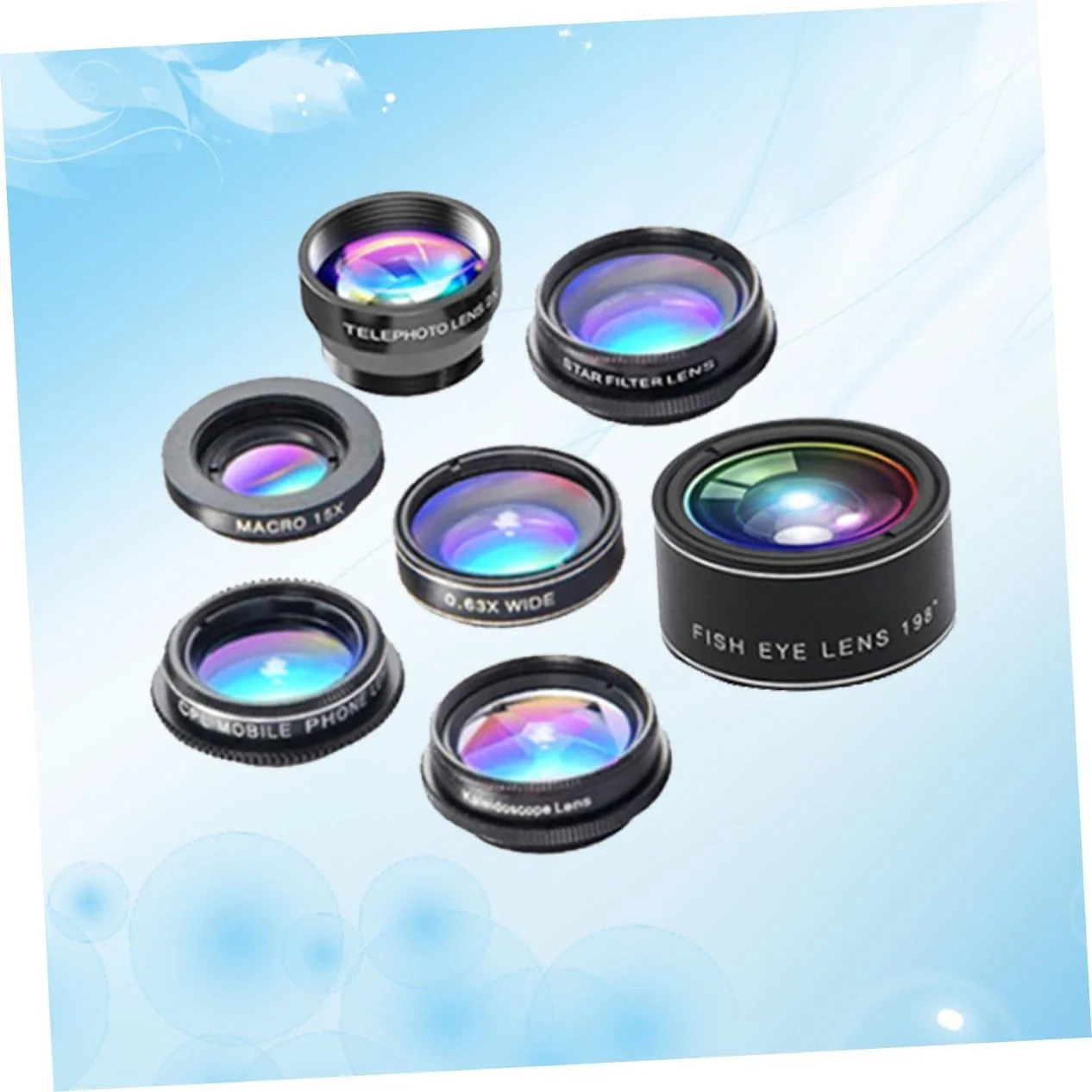 Veemoon 7 در 1 لنز دوربین گوشی موبایل لنز چشم ماهی فنجان برای آشپزخانه گوشی هوشمند 7 در 1 کیت لنز تلفن لنز تله فوتو گوشی هوشمند شوخی برای بزرگسالان لوازم جانبی بالش بسکتبال پر شده تلفن همراه