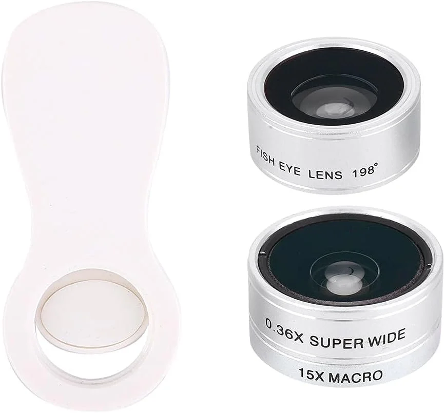 لنز دوربین موبایل زاویه باز 3 در 1 یونیورسال فیش آی و کیت لنز دوربین با گیره ماکرو برای تبلت گوشی هوشمند لنز دوربین موبایل زاویه باز 3 در 1 یونیورسال فیش آی و کیت لنز دوربین با گیره ماکرو برای تبلت گوشی هوشمند