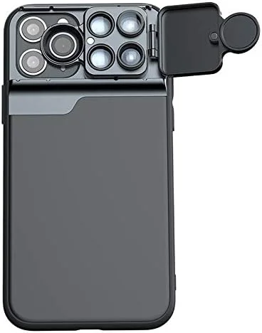 لنز موبایل YYQ با زاویه دید گسترده، چشم ماهی، ماکرو، تله فوتو و کاور گوشی برای آیفون 11 پرو (جدید)