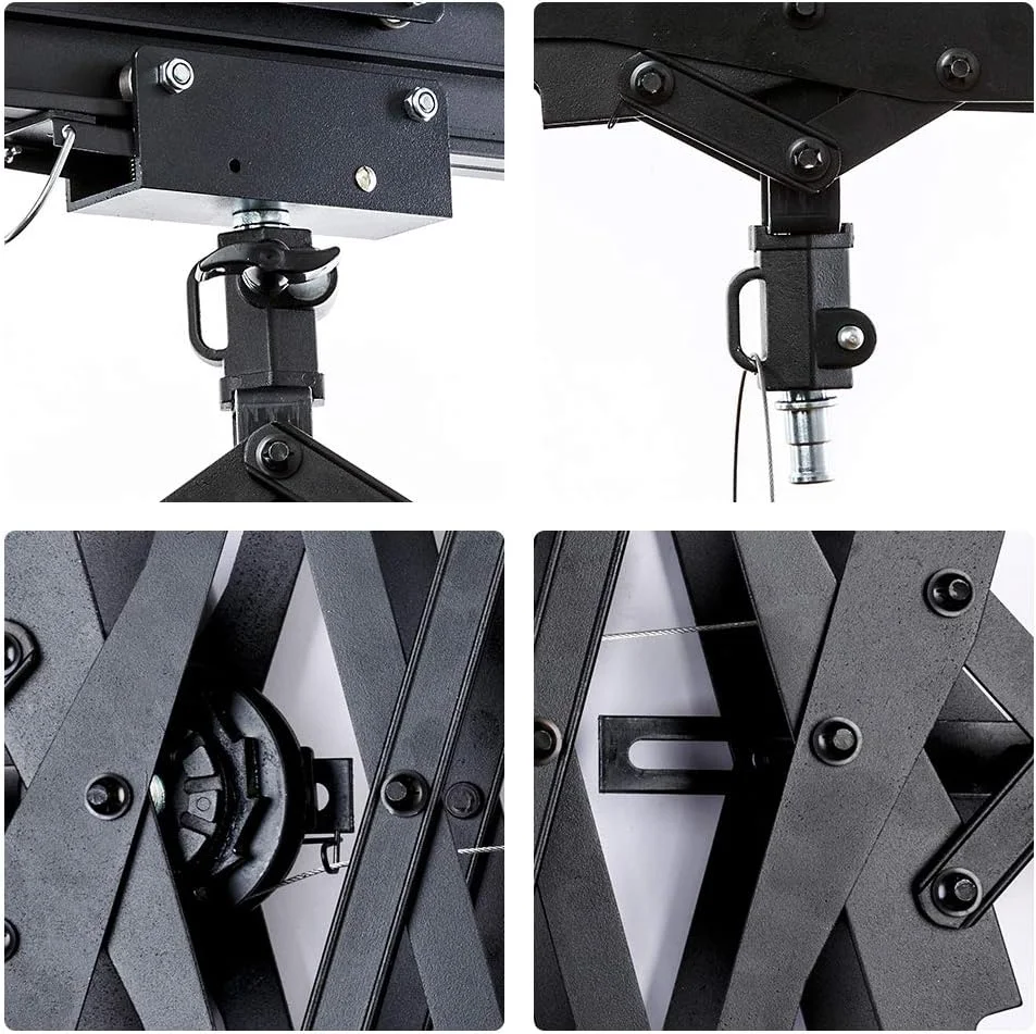 پانتوگراف 2 متری DATOUBOSS برای سیستم ریل سقفی استودیوی عکاسی، کیت پانتوگراف عکاسی با قرقره و لوازم جانبی طناب ایمنی