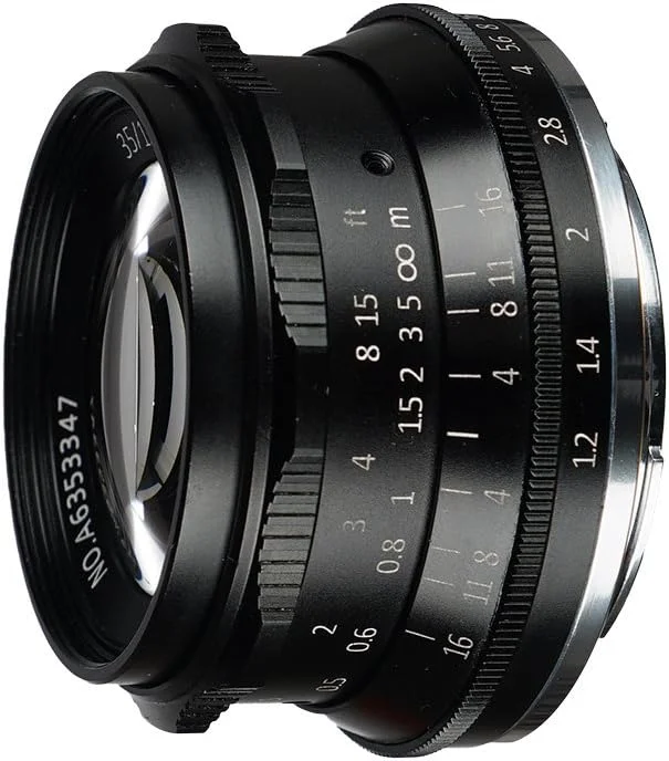 لنز پرایم 35 میلی‌متری F1.2 با دیافراگم باز 7artisans، فوکوس دستی APS-C، سازگار با دوربین‌های بدون آینه کامپکت، مانت Canon EOS-M، مشکی