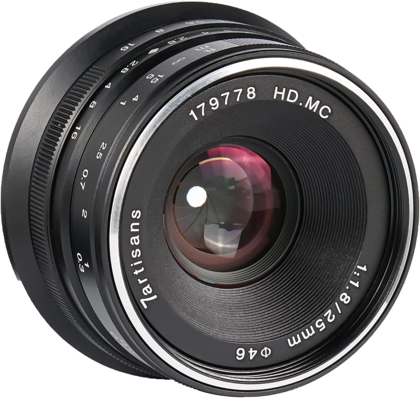 لنز پرایم ثابت 25 میلی‌متری F1.8 با فوکوس دستی 7artisans برای دوربین‌های Olympus و Panasonic Micro Four Thirds MFT M4/3 - مشکی