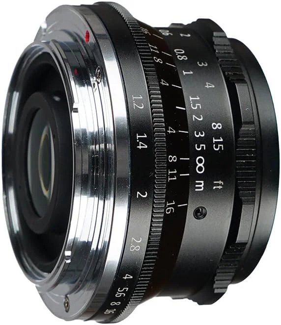 لنز پرایم 35 میلی‌متری F1.2 با دیافراگم باز 7artisans، فوکوس دستی APS-C، سازگار با دوربین‌های بدون آینه کامپکت، مانت Canon EOS-M، مشکی