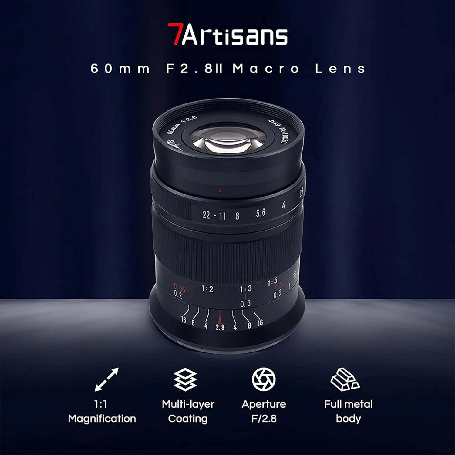 لنز ماکرو 60mm F2.8 فوجی X از 7Artisans به همراه دستمال Pergear، لنز ثابت با فوکوس دستی برای دوربین های بدون آینه فوجی X مانت به همراه کیف لنز و آچار فوکوس، مشکی لنز ماکرو 60mm F2.8 فوجی X از 7Artisans به همراه دستمال Pergear، لنز ثابت با فوکوس دستی برای دوربین های بدون آینه فوجی X مانت به همراه کیف لنز و آچار فوکوس، مشکی
