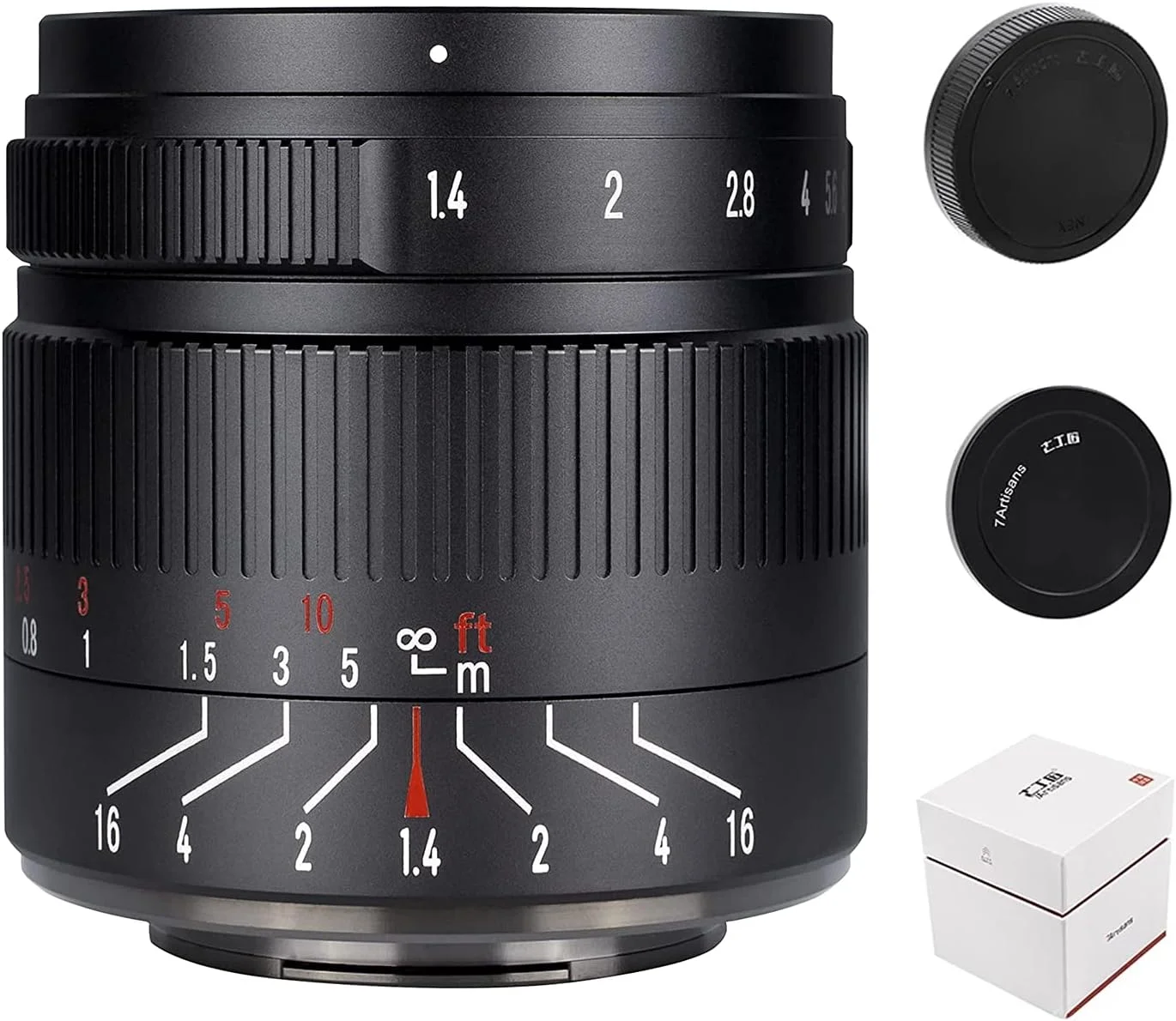 لنز دوربین پرایم 55mm F1.4 II APS-C هفت آرتیسان مناسب برای دوربین های بدون آینه نیکون با مانت Z مدل های Z6 Z7 Z250