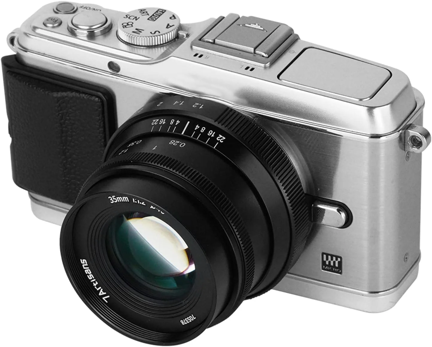 لنز پرایم 35mm f1.2 Mark II APS-C با دیافراگم بازتر 7artisans سازگار با دوربین‌های بدون آینه M4/3 Olympus Panasonic مانند Panasonic GH3 GH4 GF1 GM1 GM5 Olympus E-M1 E-M5 E-M10 (نسخه جدید)