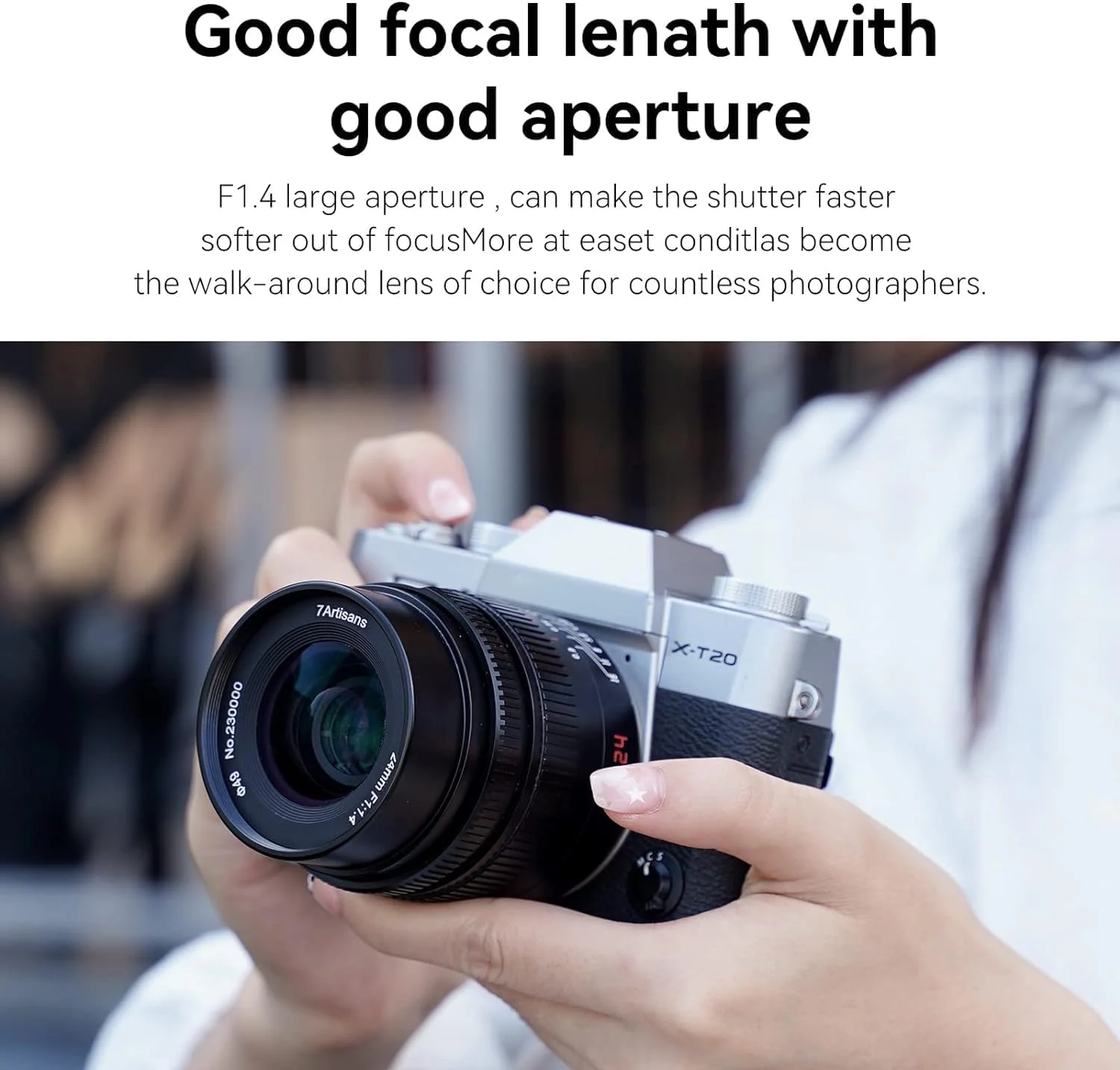 لنز پرایم دستی 7artisans 24mm F1.4 APS-C، مشکی، سازگار با دوربین های بدون آینه Sony E-mount لنز پرایم دستی 7artisans 24mm F1.4 APS-C، مشکی، سازگار با دوربین های بدون آینه Sony E-mount