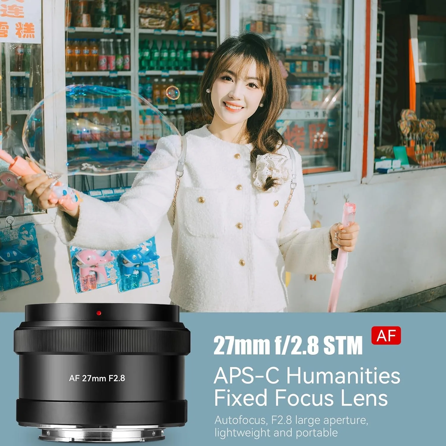 لنز دوربین 7artisans AF 27mm F2.8 APS-C با فوکوس خودکار STM و دیافراگم باز، سازگار با دوربین های بدون آینه Sony E-mount مدل های A6300 A6400 A6500 A6600 NEX-3 NEX-3N A7R A7RIII A7 A7S لنز دوربین 7artisans AF 27mm F2.8 APS-C با فوکوس خودکار STM و دیافراگم باز، سازگار با دوربین های بدون آینه Sony E-mount مدل های A6300 A6400 A6500 A6600 NEX-3 NEX-3N A7R A7RIII A7 A7S