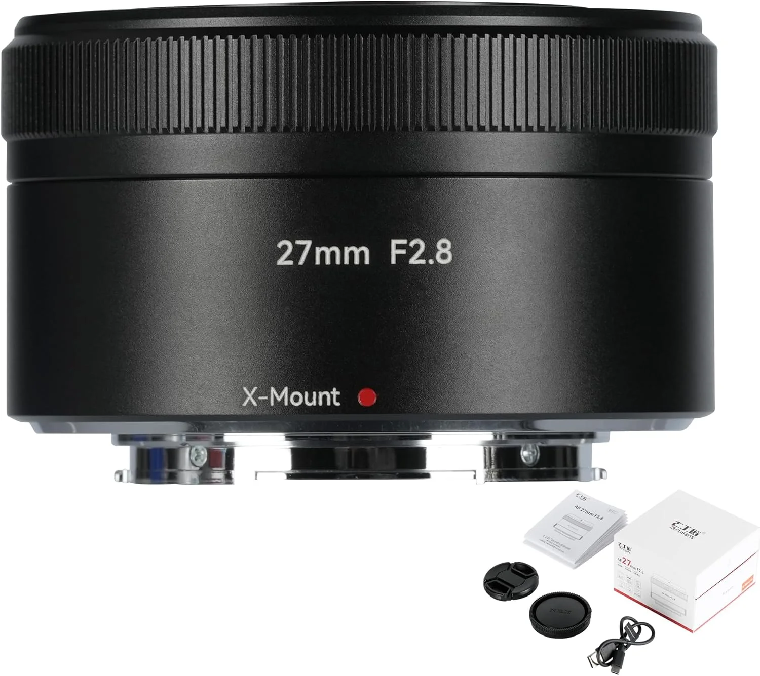 لنز دوربین 7artisans 27mm F2.8 با فوکوس خودکار برای فوجی X مانت، APS-C، دیافراگم بزرگ، پرایم، لنزهای دوربین STM AF برای سری فوجی X-H,X-T,X-S,X-PRO,X-E,X-A، X-H1,X-H2,X-H2S,X-T5,X-T4,X-T3,X-T50,X-T30