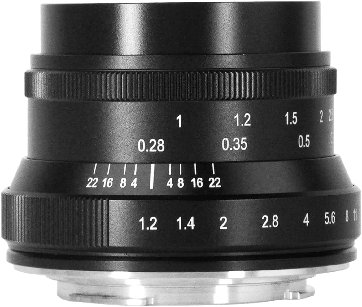 لنز پرایم 35mm f1.2 Mark II APS-C با دهانه بزرگتر و کلیکی 7artisans مناسب برای دوربین های بدون آینه کامپکت فوجی فیلم برای Fuji X-A1 X-A10 X-A2 X-A3 A-at X-M1 XM2 X-T1 X-T10 X-T2 X-T20 X-Pro1...