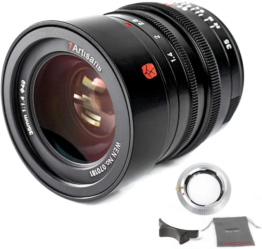 لنز پرایم 35 میلی‌متری F1.4 با فوکوس دستی و مانت Leica M-Mount از 7artisans برای دوربین‌های سری Leica SL, TL, CL