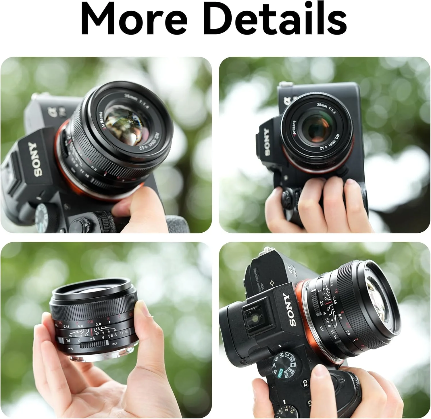 لنز پرایم 35mm F1.4 Mark Ⅲ هفت آرتیسان با فوکوس دستی و دهانه باز، سازگار با دوربین های بدون آینه با مانت L (مشکی) لنز پرایم 35mm F1.4 Mark Ⅲ هفت آرتیسان با فوکوس دستی و دهانه باز، سازگار با دوربین های بدون آینه با مانت L (مشکی)