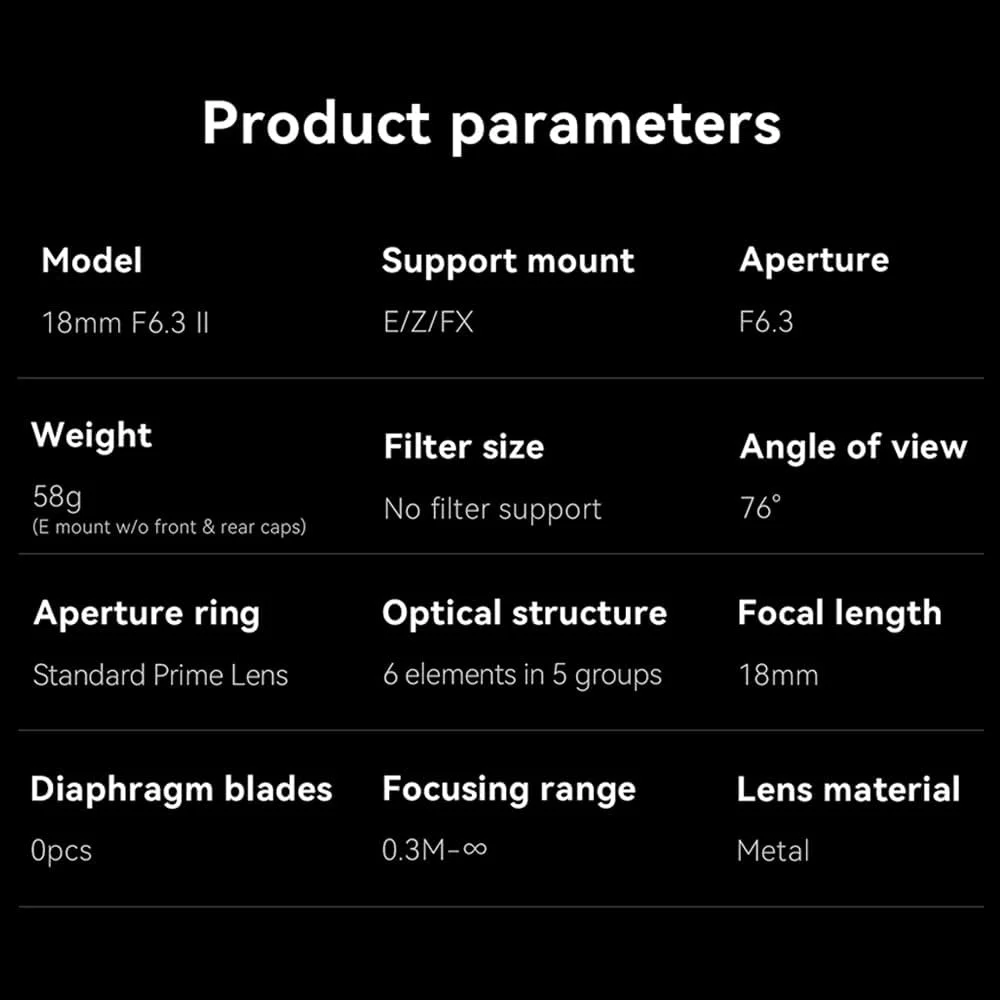لنز پرایم استاندارد 7artisans 18mm F6.3 II APS-C با فوکوس دستی، لنز پنکیکی برای دوربین های بدون آینه Sony E Mount مدل های A7C A7II A7RII A7MII A7MIII A7MIV A7RIV A7SIII A6300 A6400 A6500 NEX-3N NEX-5N لنز پرایم استاندارد 7artisans 18mm F6.3 II APS-C با فوکوس دستی، لنز پنکیکی برای دوربین های بدون آینه Sony E Mount مدل های A7C A7II A7RII A7MII A7MIII A7MIV A7RIV A7SIII A6300 A6400 A6500 NEX-3N NEX-5N