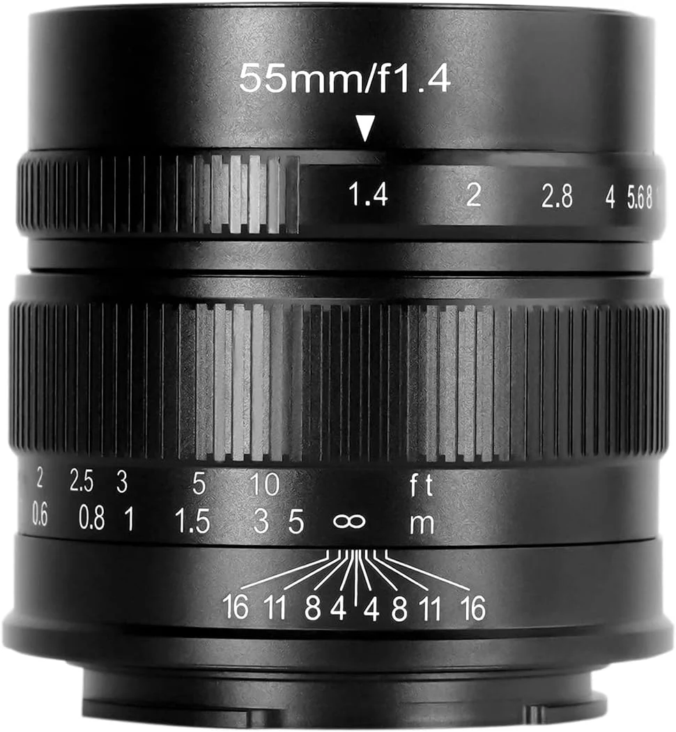 لنز دوربین بدون آینه 7artisans 55mm F1.4 APS-C با فوکوس دستی (E-Mount)