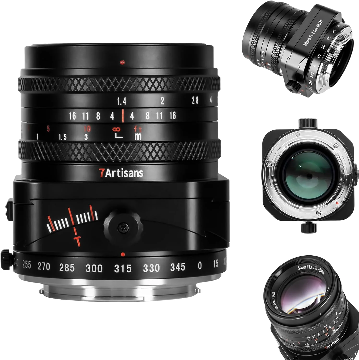 لنز دوربین 50mm F1.4 هفت آرتیسان، لنز پرایم با دیافراگم بزرگ سازگار با APS-C نیم فریم، لنزهای دستی پرتره، منظره مینیاتوری، مانت فوجی X (مشکی)