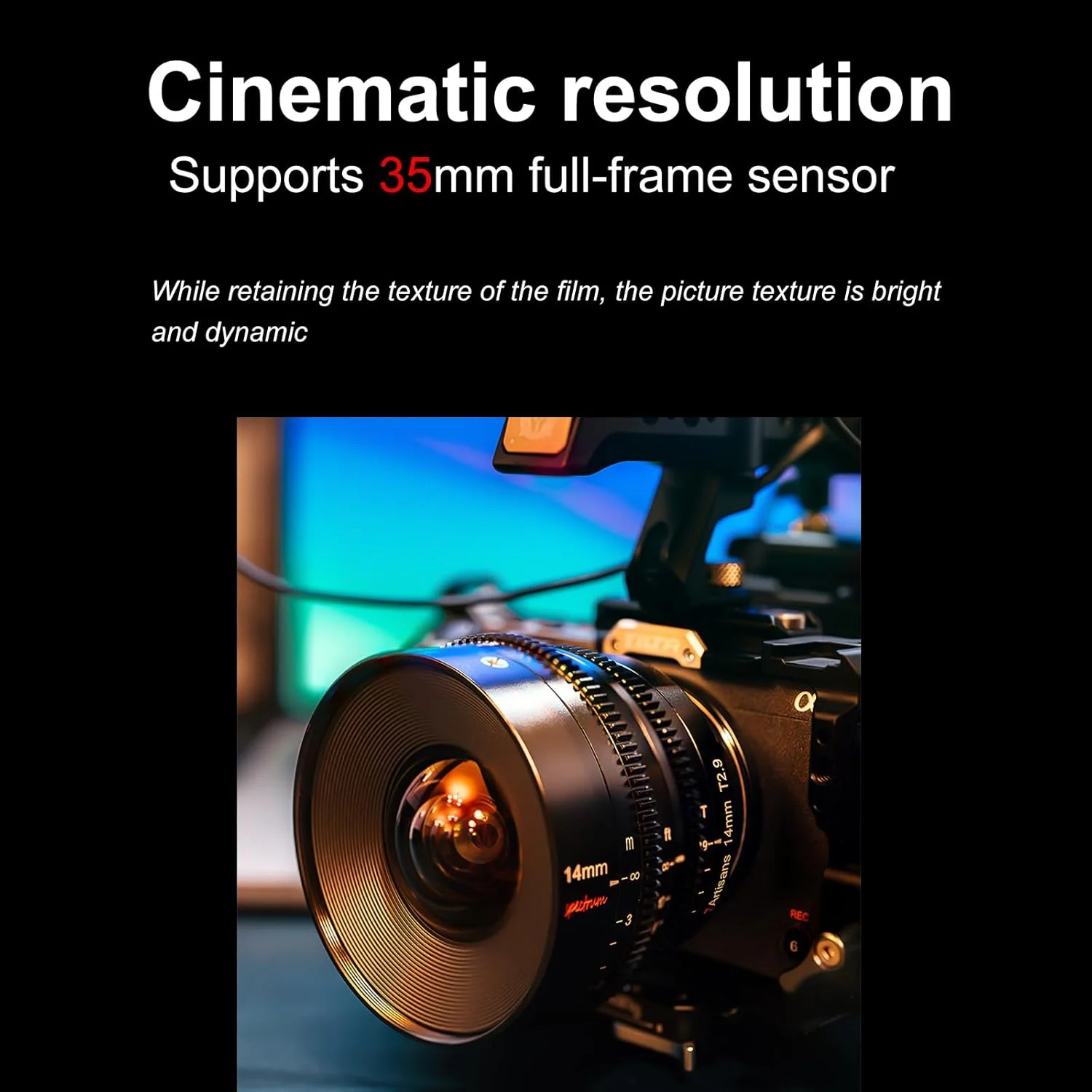 لنز سینمایی 14mm T2.9 هفت آرتیسان، لنز پرایم فول فریم برای دوربینهای بدون آینه، زاویه دید باز 114 درجه، چرخش فوکوس 270 درجه برای مانت Sony E، مناسب برای Sony A7, A7R, A7S, A7II, A7RII, A7S II, A9, A7RlII, A7lII, A7RIV, A9 II لنز سینمایی 14mm T2.9 هفت آرتیسان، لنز پرایم فول فریم برای دوربینهای بدون آینه، زاویه دید باز 114 درجه، چرخش فوکوس 270 درجه برای مانت Sony E، مناسب برای Sony A7, A7R, A7S, A7II, A7RII, A7S II, A9, A7RlII, A7lII, A7RIV, A9 II