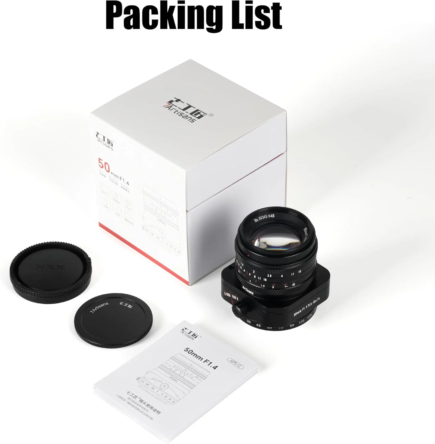 لنز دوربین 50mm F1.4 هفت آرتیسان، لنز پرایم با دیافراگم بزرگ سازگار با APS-C نیم فریم، لنزهای دستی پرتره، منظره مینیاتوری، مانت فوجی X (مشکی)