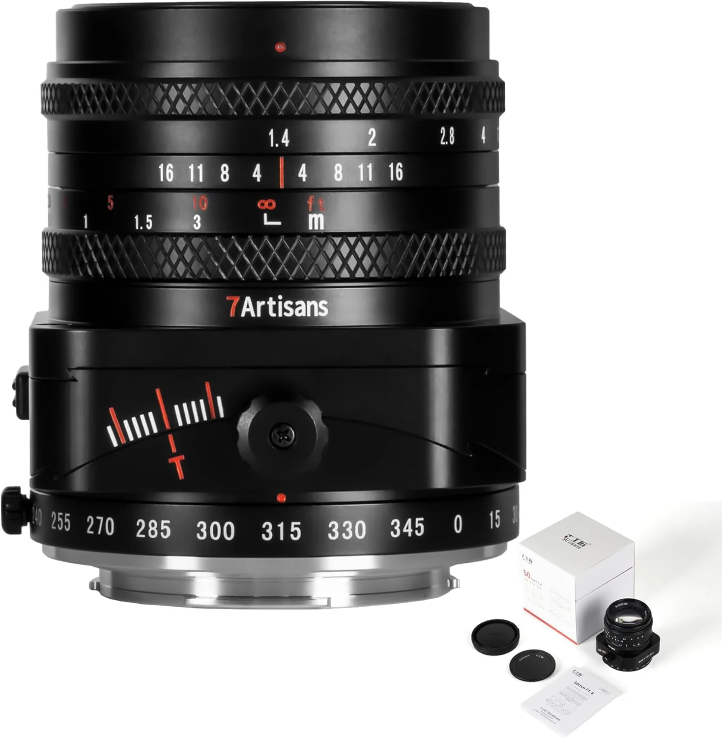 لنز تیلت-شیفت 50mm F1.4 هفت آرتیسان، لنز پرایم با دیافراگم باز APS-C سازگار با دوربین های بدون آینه فوجی X مانت X-T5 X-H2S X-S10 X-T30II X-T20 X-T10 X-T4/-T3/-T2/-PRO3/-M1/-H1/-E4