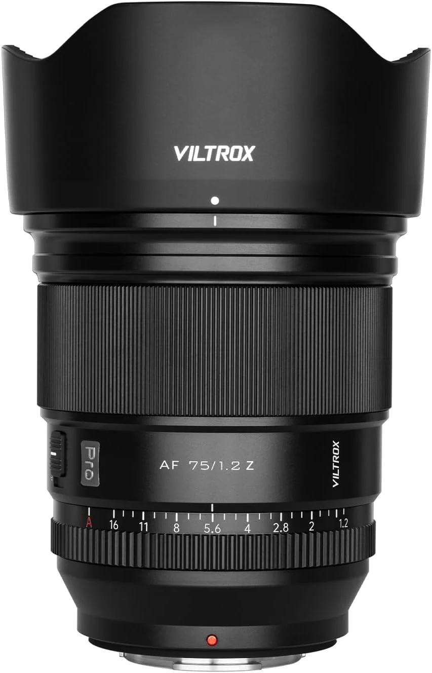 لنز پرایم 75mm F1.2 VILTROX PRO با دهانه Z و فوکوس خودکار و دیافراگم باز برای دوربین های نیکون با دهانه Z مدل های Z5/Z50/Z6/Z6II/Z7/Z7II/ZFC/Z30/Z9/Z8 (دهانه 75mm Z)