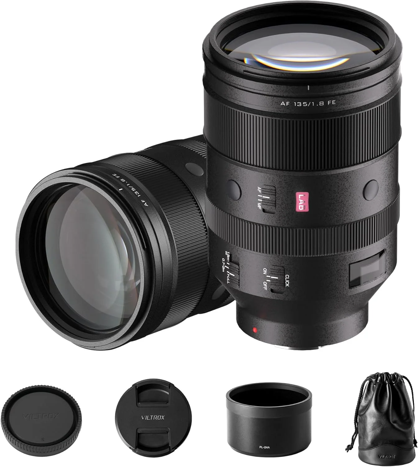لنز فول فریم 135mm f/1.8 VILTROX LAB FE برای مانت E سونی، لنز پرایم تله فوتو با فوکوس خودکار و موتور HyperVCM سازگار با دوربین های سونی a7III a7IV a7RII a7RIV a9 A1 a5000 a6000 A6700