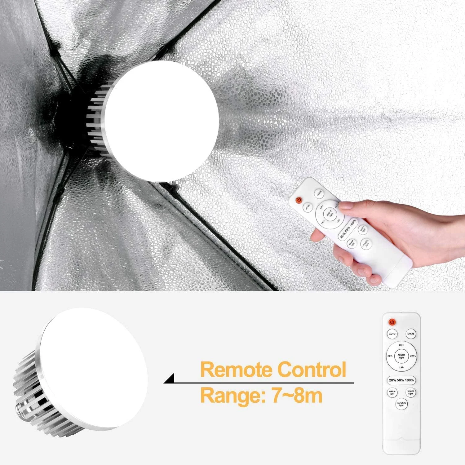 لامپ LED حرفه ای عکاسی Padom با کنترل از راه دور، دمای رنگ قابل تنظیم 3000k تا 5500k، مناسب استودیو عکس با 3 حالت نور و 10 سطح روشنایی - 1 عدد لامپ LED حرفه ای عکاسی Padom با کنترل از راه دور، دمای رنگ قابل تنظیم 3000k تا 5500k، مناسب استودیو عکس با 3 حالت نور و 10 سطح روشنایی - 1 عدد